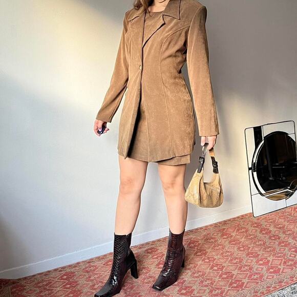 Epic vtg 90s brown snakeskin leather boots by Nine West - Picture 8 of 8